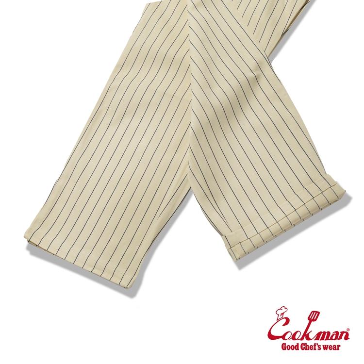COOKMAN（クックマン） Chef Pants Semiwide Herringbone Stripe Cream