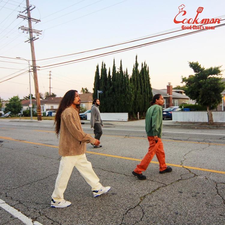 COOKMAN（クックマン） Chef Pants Semiwide Herringbone Stripe Cream