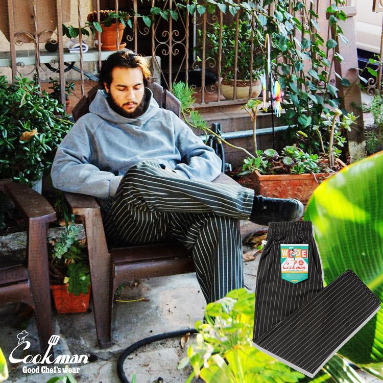 COOKMAN（クックマン） Chef Pants Semiwide Herringbone Stripe