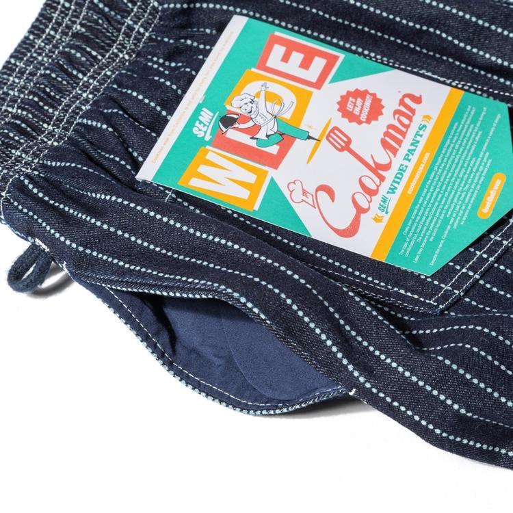 COOKMAN（クックマン） Chef Pants Semiwide Wabash Denim Navy シェフ