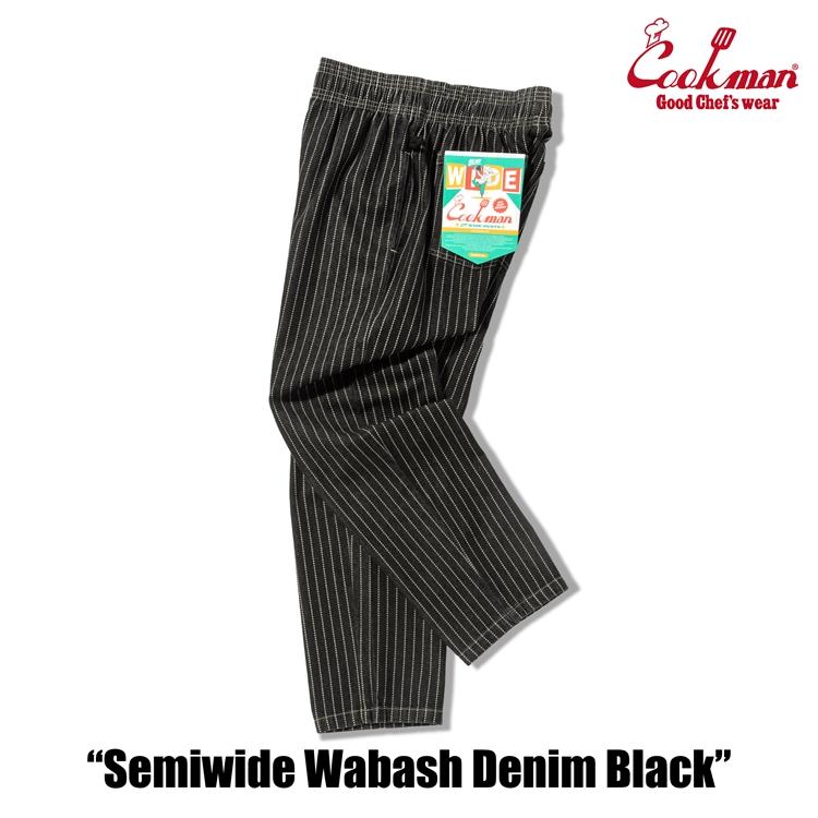 COOKMAN（クックマン） Chef Pants Semiwide Wabash Denim Black