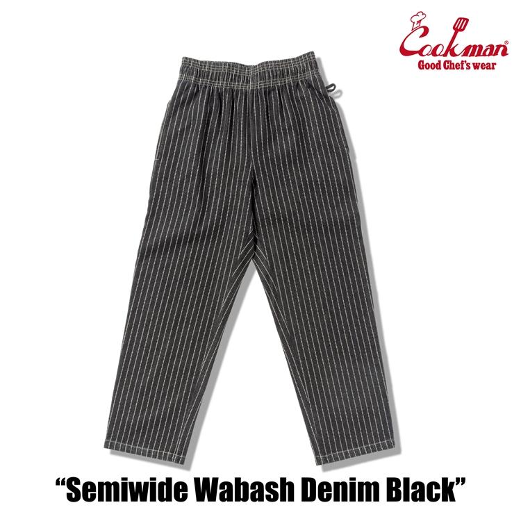 COOKMAN（クックマン） Chef Pants Semiwide Wabash Denim Black