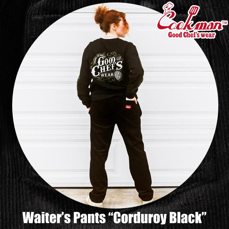 COOKMAN（クックマン） Waiter's Pants Corduroy Black ウェイター