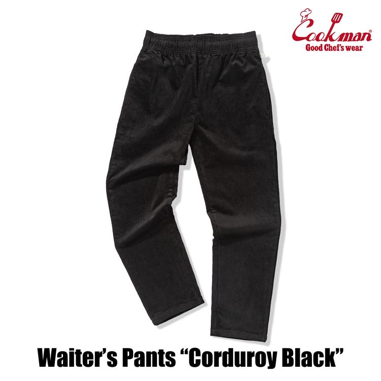 COOKMAN（クックマン） Waiter's Pants Corduroy Black ウェイター