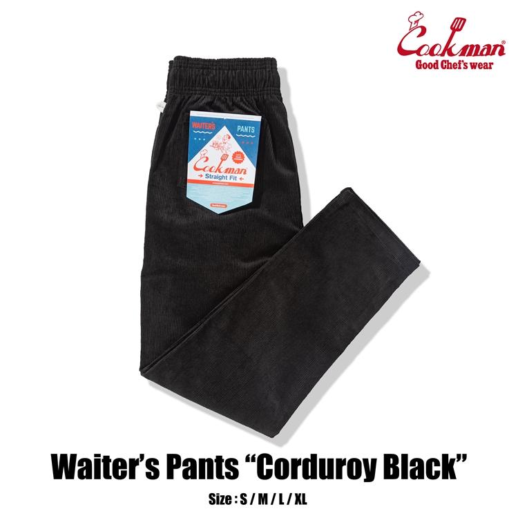 COOKMAN（クックマン） Waiter's Pants Corduroy Black ウェイター