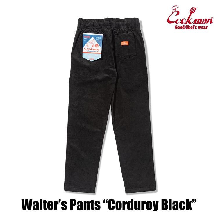 COOKMAN（クックマン） Waiter's Pants Corduroy Black ウェイター