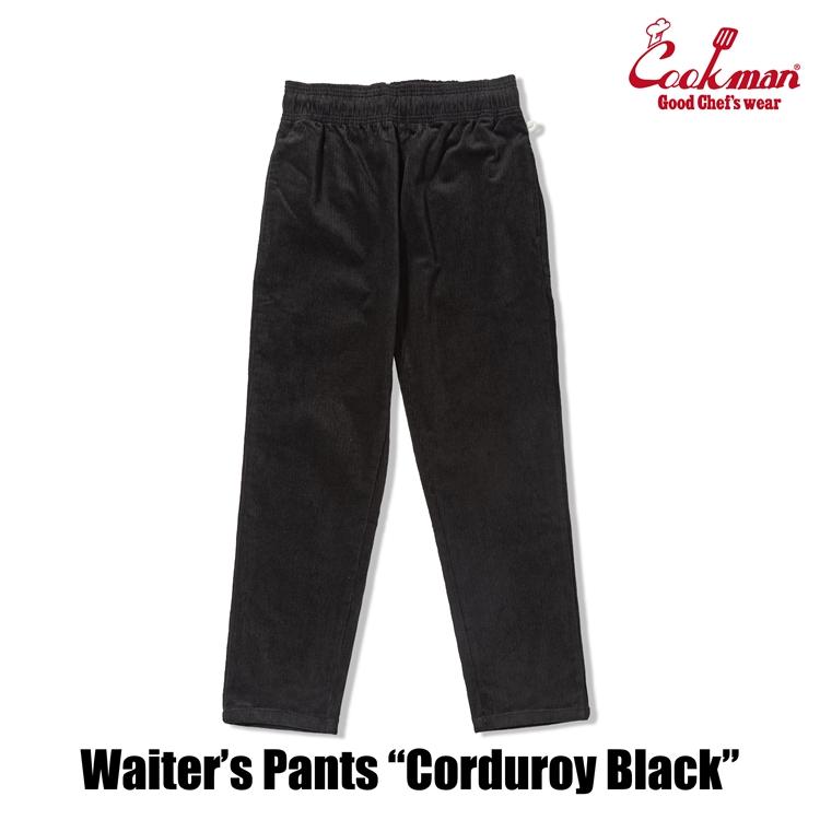 COOKMAN（クックマン） Waiter's Pants Corduroy Black ウェイター