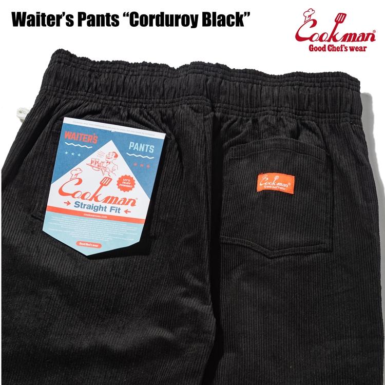 COOKMAN（クックマン） Waiter's Pants Corduroy Black ウェイター