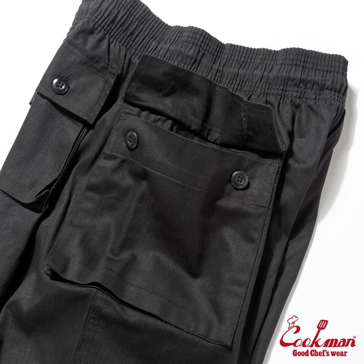 COOKMAN（クックマン） Chef Pants Monkey Pants Herringbone Black