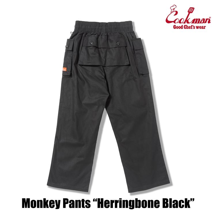 COOKMAN（クックマン） Chef Pants Monkey Pants Herringbone Black