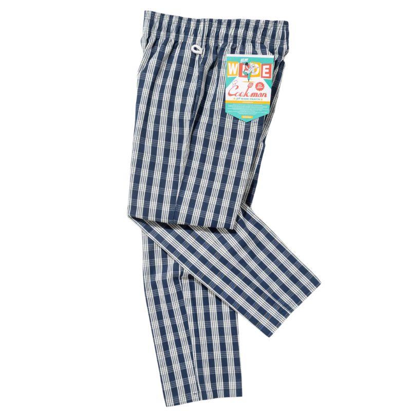 クックマン　セット売り COOKMAN（クックマン） Semiwide PALAKA Check Navy シェフパンツ