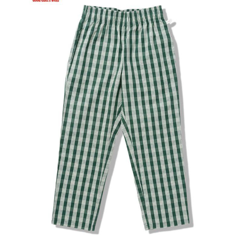 joone joonam チェックバラクラバ COOKMAN（クックマン） Semiwide PALAKA Check Green シェフパンツ