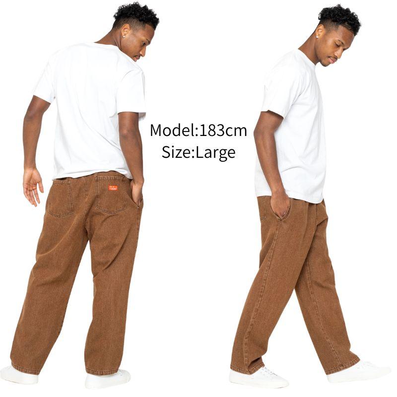 COOKMAN（クックマン） Chef Pants Semiwide Denim Brown シェフパンツ