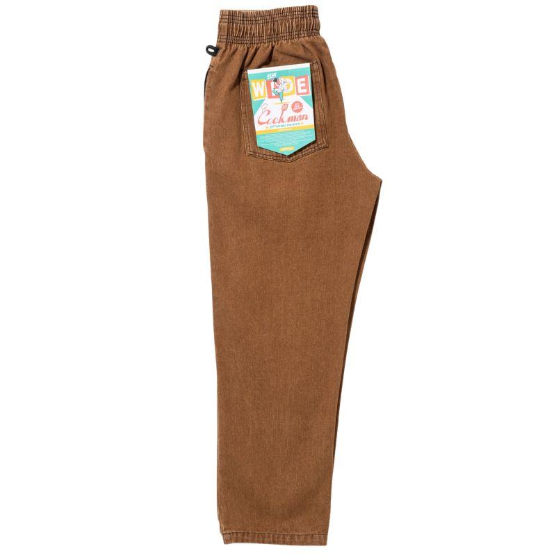 COOKMAN（クックマン） Chef Pants Semiwide Denim Brown シェフパンツ