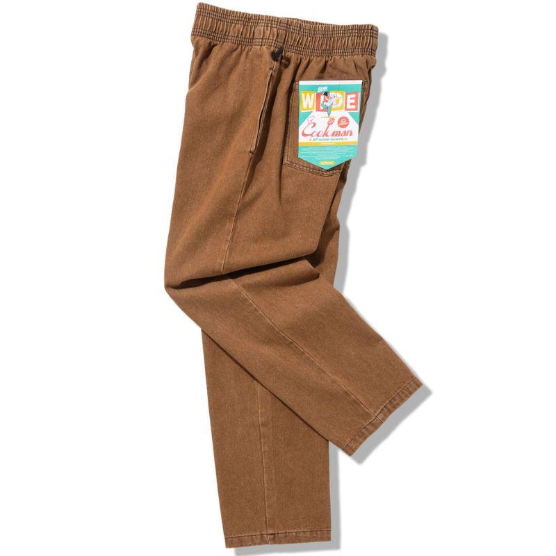 COOKMAN（クックマン） Chef Pants Semiwide Denim Brown シェフパンツ