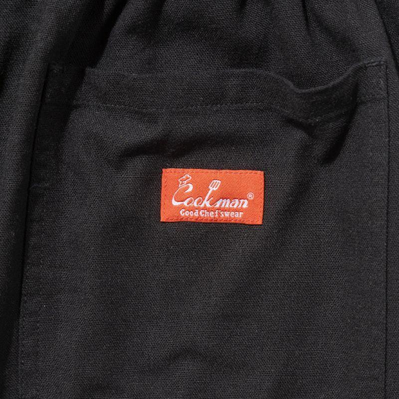 COOKMAN（クックマン） Chef Pants Short Linen Black シェフパンツ