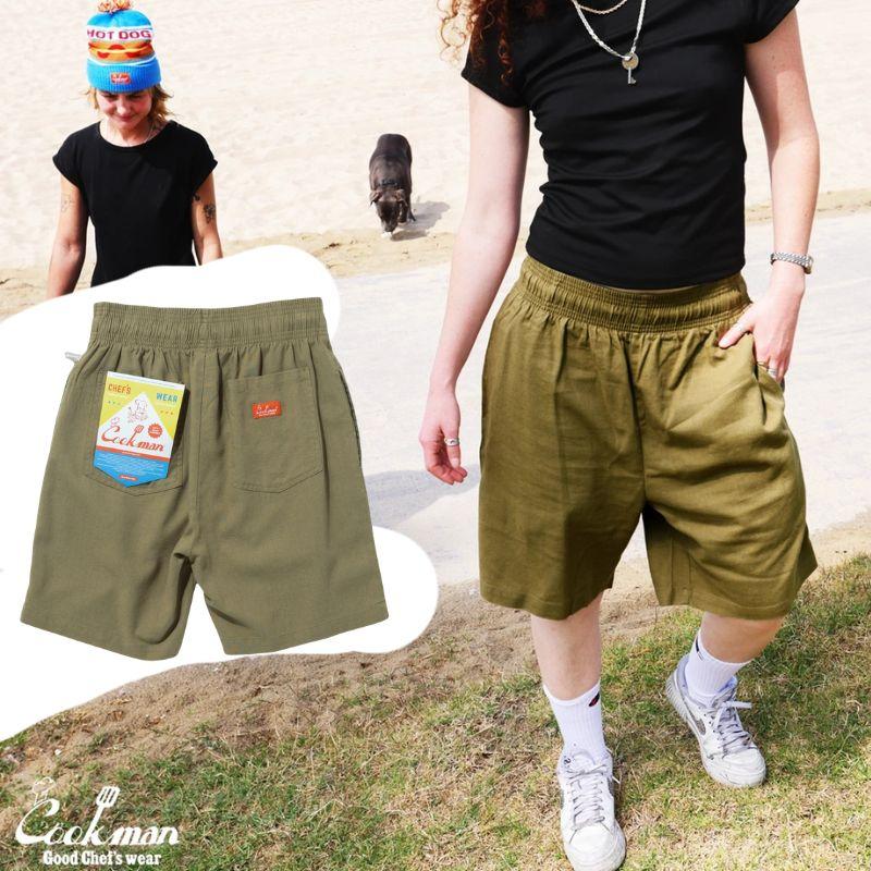 cookman クックマン シェフショーツ 3点まとめ売り ショートパンツ COOKMAN（クックマン） Chef Pants Short Linen Olive シェフパンツ