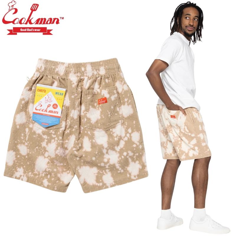 COOKMAN（クックマン） Chef Pants Short Corduroy Bleach Beige