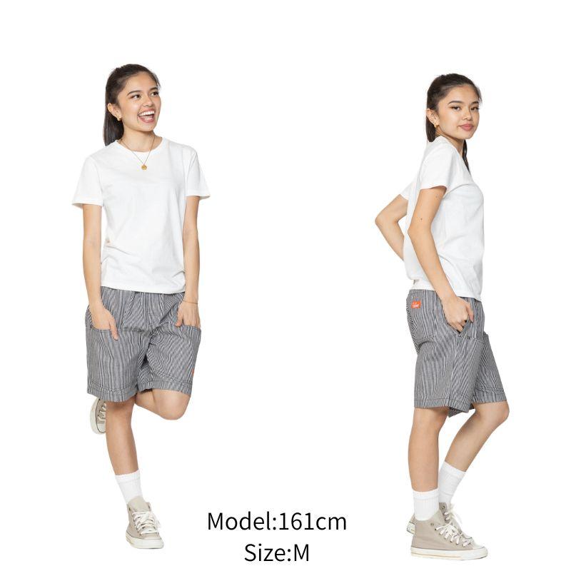 COOKMAN（クックマン） Chef Pants Short Front Pocket Hickory Black
