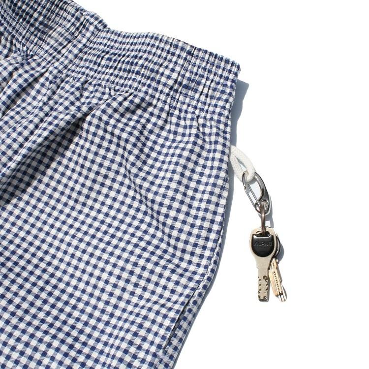 COOKMAN（クックマン） Chef Pants Short Gingham check Navy ショート