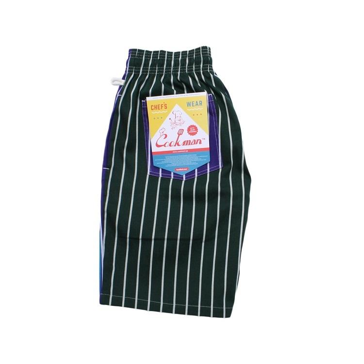 COOKMAN（クックマン） Chef Pants Short Stripe Gold シェフパンツ