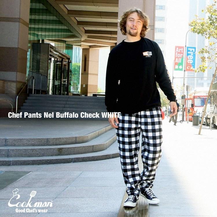 COOKMAN（クックマン） Chef Pants Nel Buffalo Check White シェフ