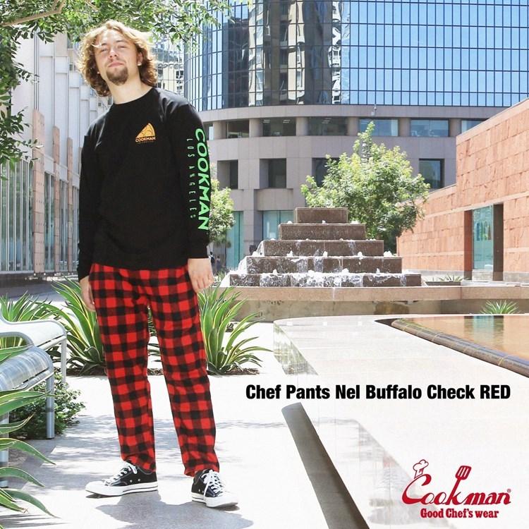 COOKMAN（クックマン） Chef Pants Nel Buffalo Check Red シェフ