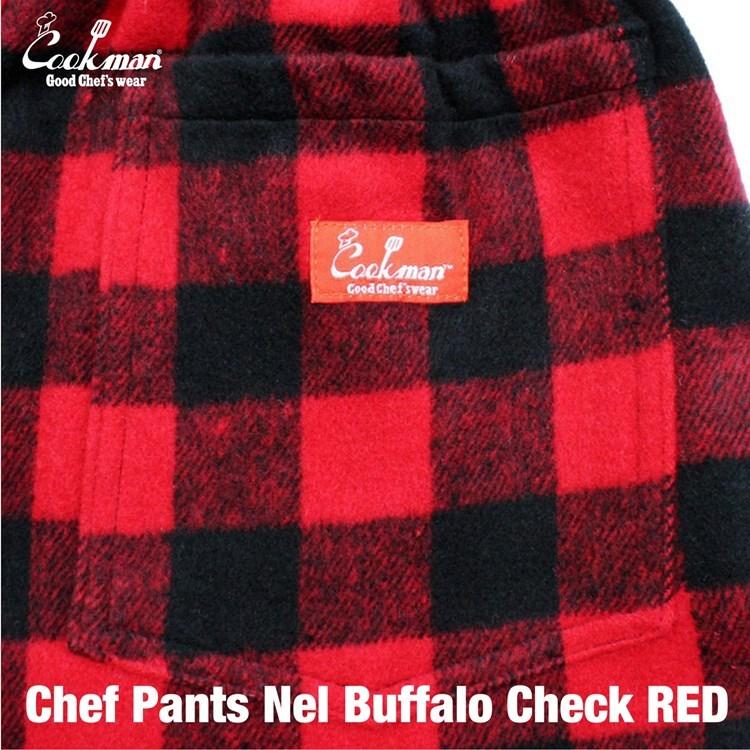 COOKMAN（クックマン） Chef Pants Nel Buffalo Check Red シェフ
