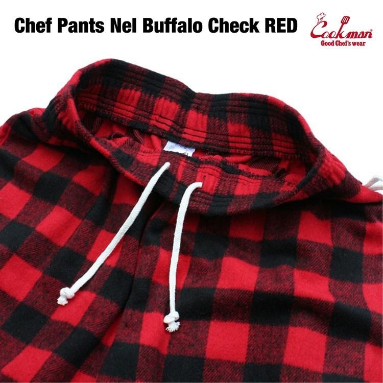 COOKMAN（クックマン） Chef Pants Nel Buffalo Check Red シェフ