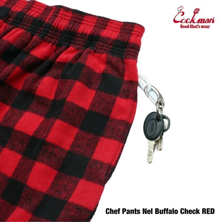 COOKMAN（クックマン） Chef Pants Nel Buffalo Check Red シェフ