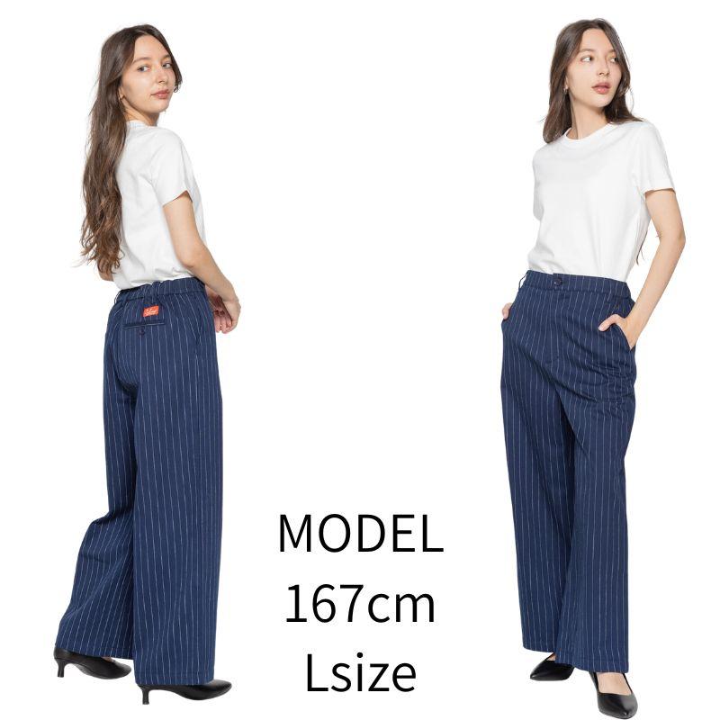 COOKMAN（クックマン） Chef Pants Sally Pants Pin Stripe Navy