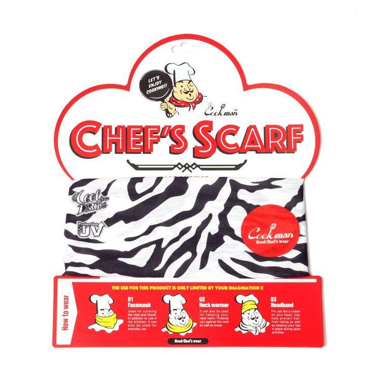 COOKMAN クックマン Chef's Scarf Zebra シェフズスカーフ  ゼブラ チューブ マスク UVカット 233-01928｜motobluez-store｜08