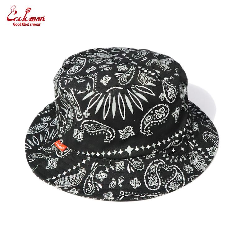 COOKMAN（クックマン） Bucket Hat Paisley Black バケットハット