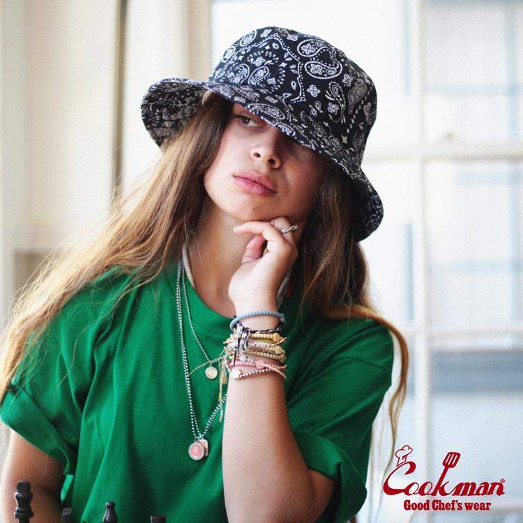 COOKMAN（クックマン） Bucket Hat Paisley Black バケットハット