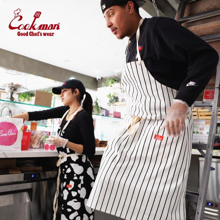 COOKMAN（クックマン） Long Apron Cow Black ロングエプロン カウ