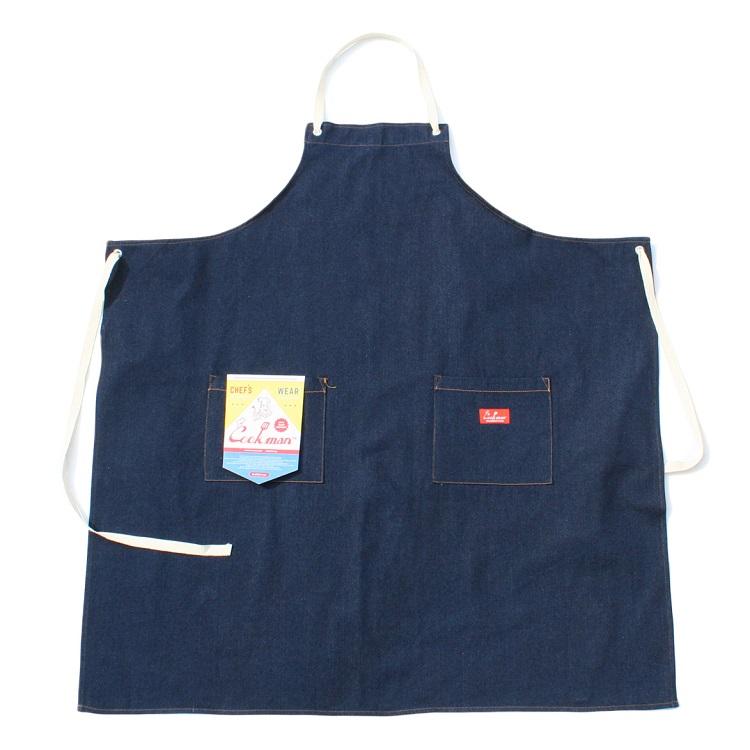 COOKMAN クックマン Long Apron Denim ロングエプロン デニム 233