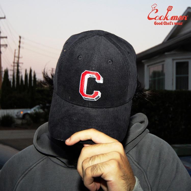 COOKMAN（クックマン） Curve Brim Cap Corduroy Black ベースボール