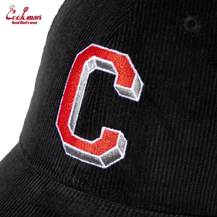 COOKMAN（クックマン） Curve Brim Cap Corduroy Black ベースボール