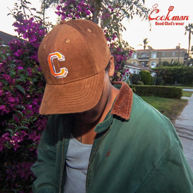 COOKMAN（クックマン） Curve Brim Cap Corduroy Brown ベースボール