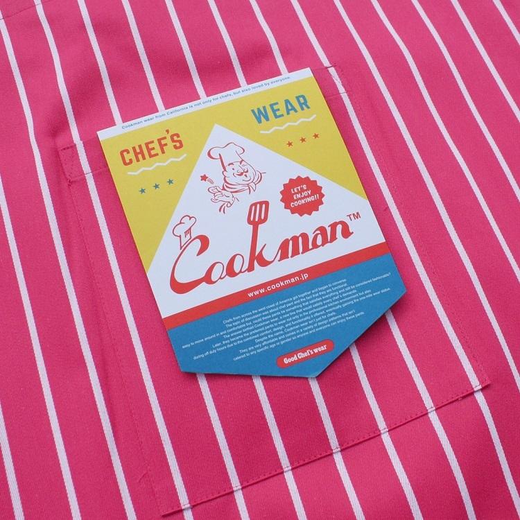 COOKMAN（クックマン） Waist Apron Stripe Pink ウエストエプロン