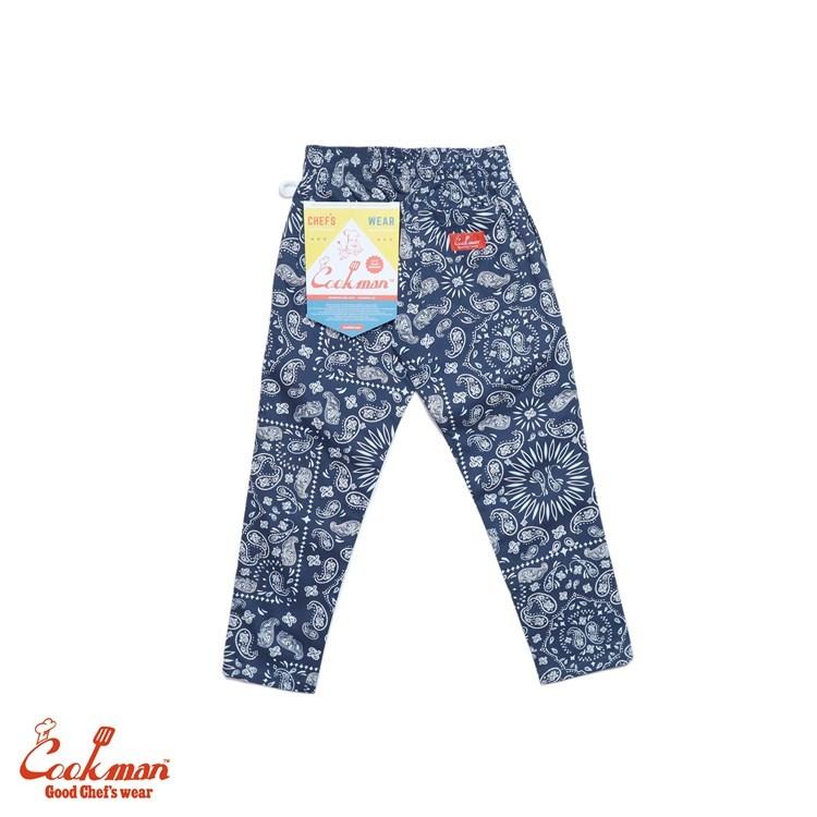 COOKMAN クックマン Chef Pants Paisley Navy Kids Size シェフ COOKMAN クックマン Chef Pants Paisley Navy Kids Size シェフ