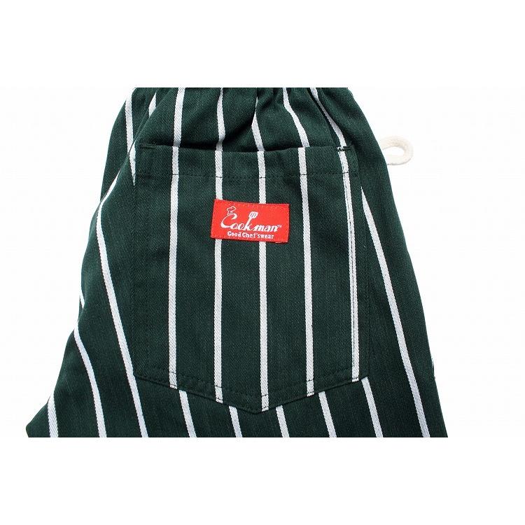 COOKMAN（クックマン） Chef Pants Stripe Dark Green Kids Size