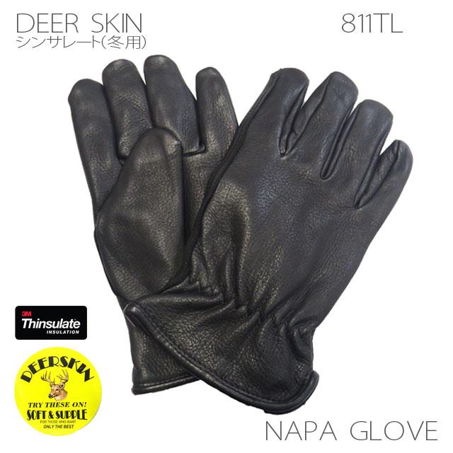 NAPA GLOVE（ナパグローブ） 送料無料 鹿革 ショート シンサレート 冬