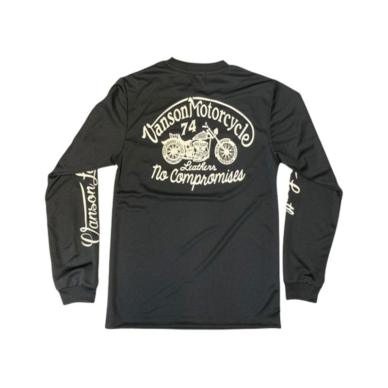 VANSON（バンソン） ドライロングTシャツ「MOTORCYCLE」モーター