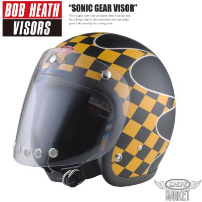 BOb ｼﾞｪｯﾄﾍﾙﾒｯﾄ ﾊﾞｲｻﾞｰ付き BOB HEATH VISORS FLAT SHIELD クリア/ボブヒースバイザー透明フラット