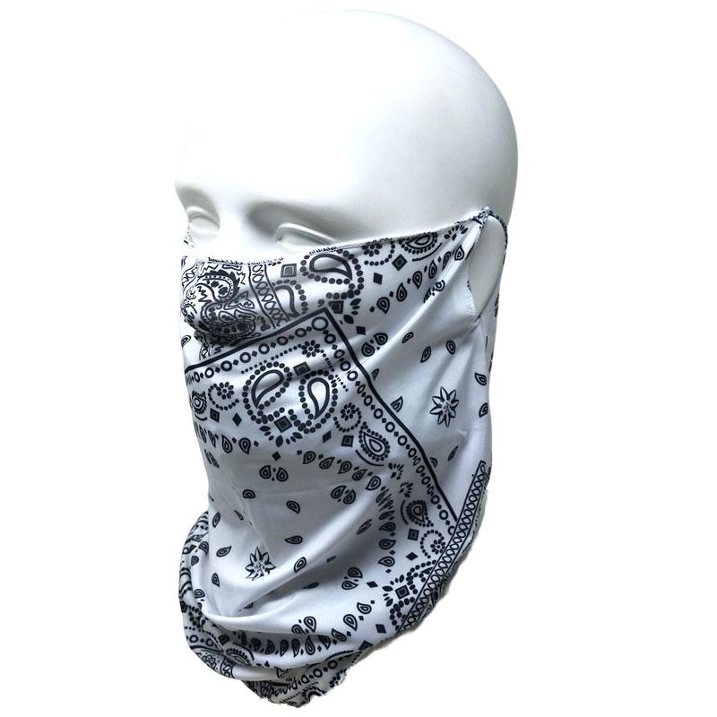 ストレッチフェイスマスク イヤースリット チューブマスク ペイズリー