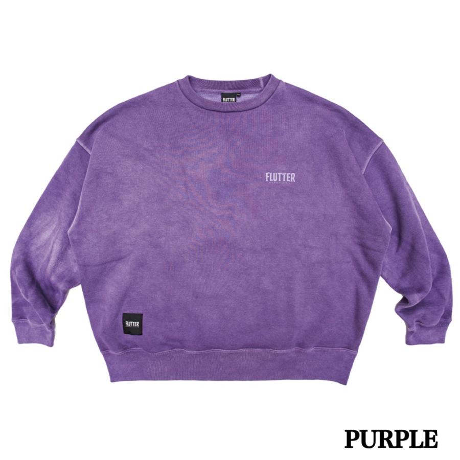 FLUTTER フラッター Pigment Dye B/S OG logo Sweat [FL004-4-LOGO
