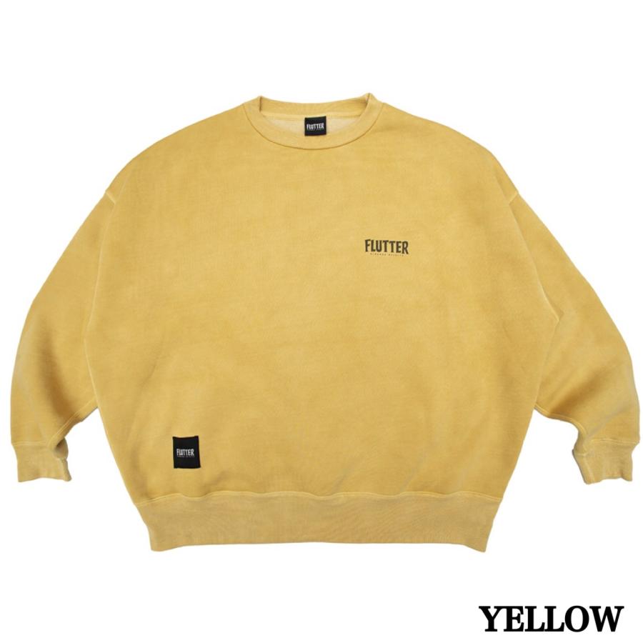 FLUTTER フラッター Pigment Dye B/S OG logo Sweat [FL004-4-LOGO