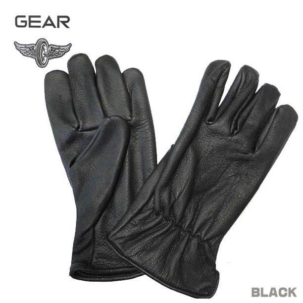 鹿革バイクグローブＭ 送料無料 売切り特価品 GEAR 鹿革 プレーングローブ 3シーズン用