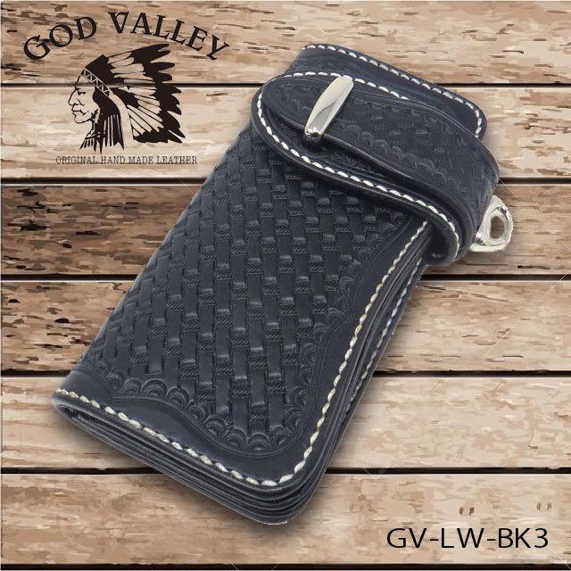 GOD VALLEY ロングウォレット バイカーウォレット 長財布 カービング